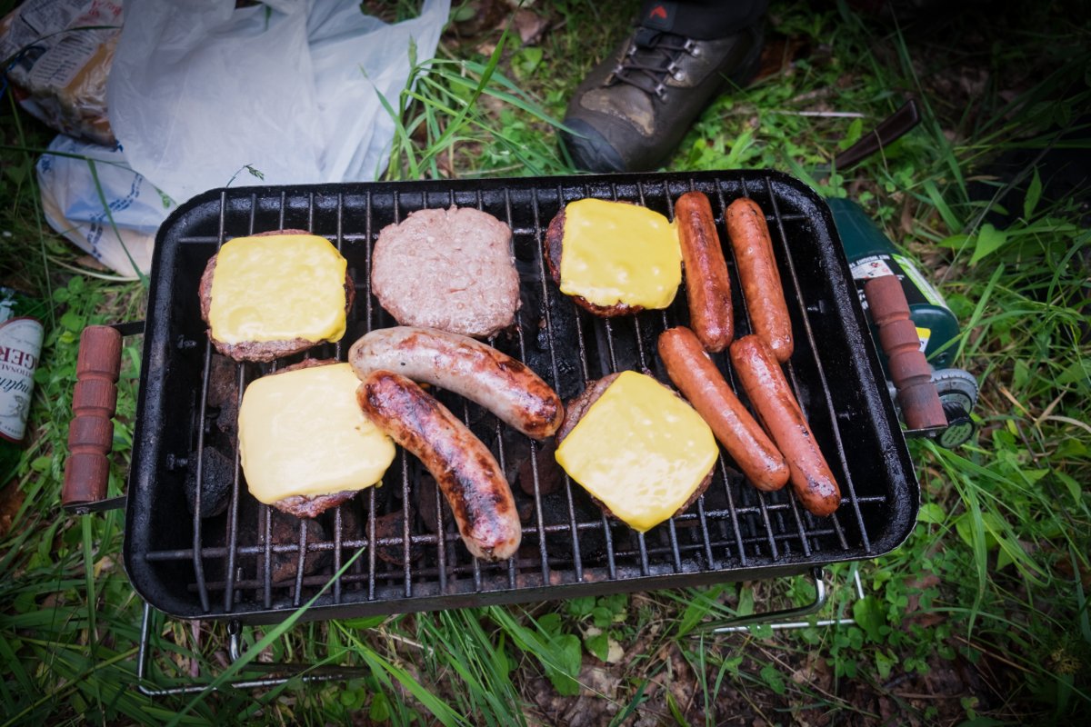 Fly fishing burger